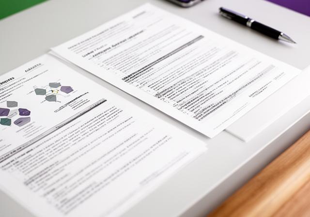 Close-up of procurement documents, a phone, and a pen arranged neatly on a modern desk